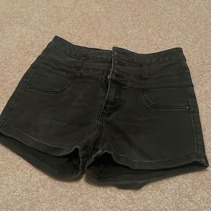Black high waisted jean shorts
